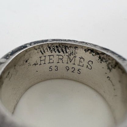 Hermes Candy Ring Logo Silver Blue — view 8