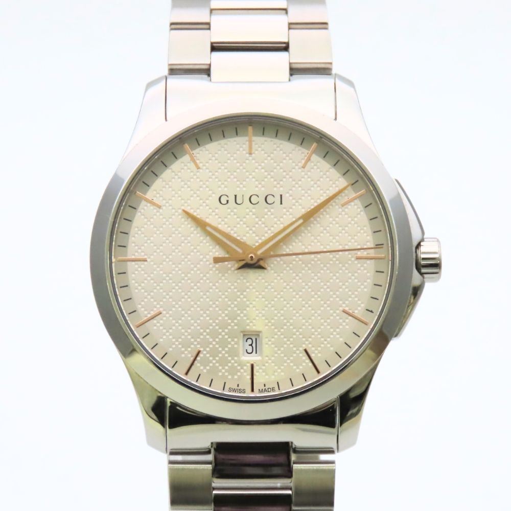 Gucci Watch Timeless 126.4 Stainless Steel Silver Dial Diamante — view 2