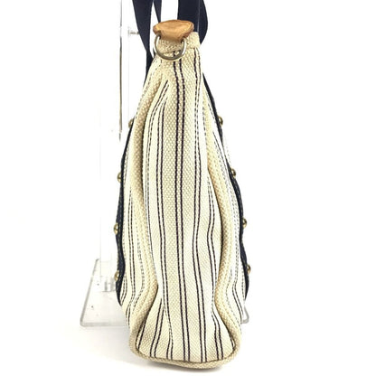 Louis Vuitton Shoulder Bag Cabas MM Canvas Ivory Navy — view 3