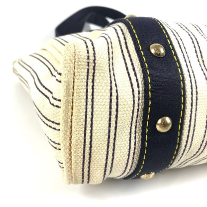 Louis Vuitton Shoulder Bag Cabas MM Canvas Ivory Navy — view 6