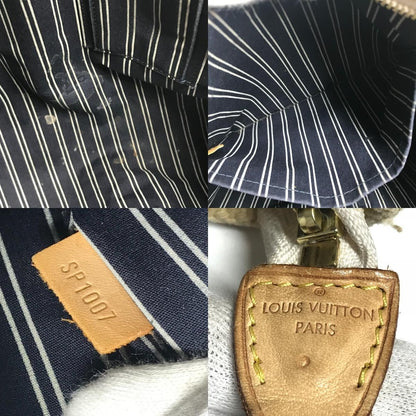 Louis Vuitton Shoulder Bag Cabas MM Canvas Ivory Navy — view 8