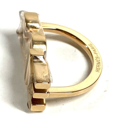 Hermes Scarf Ring Soie Logo Metal Gold — view 2
