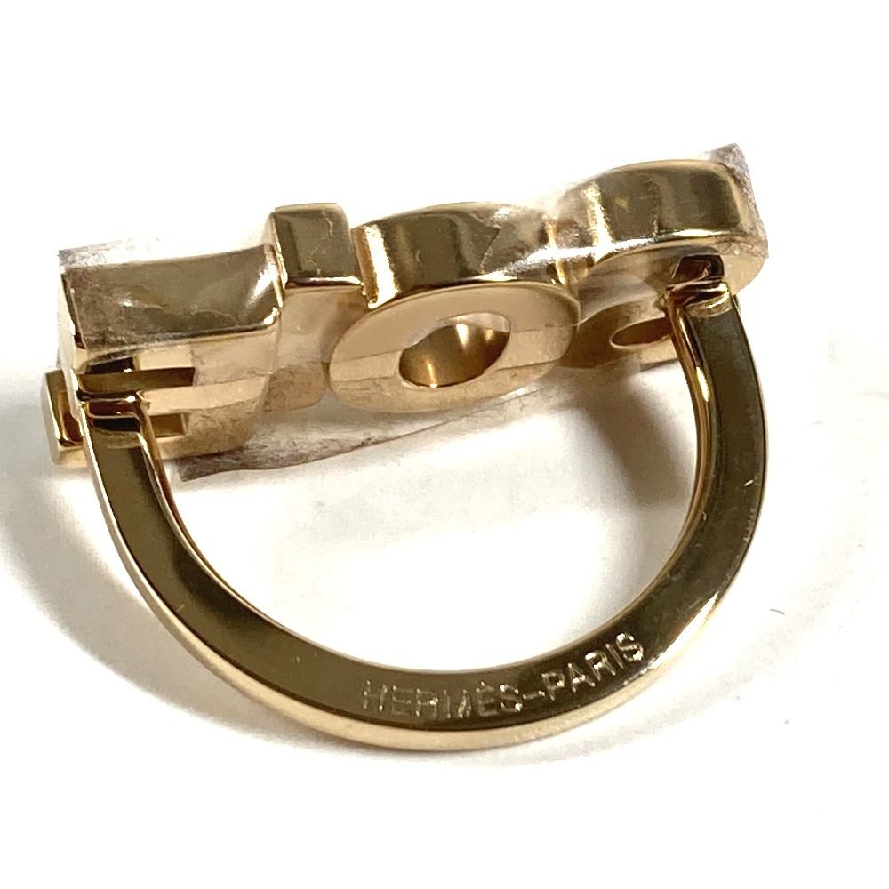 Hermes Scarf Ring Soie Logo Metal Gold — view 4