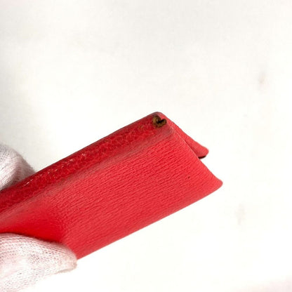 Hermes Card Case Calvi Verso Bicolor Chevre Red — view 7