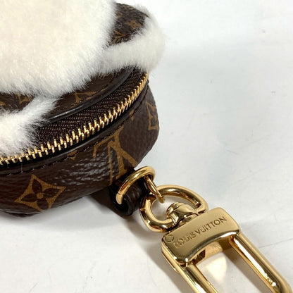 Louis Vuitton Key Holder Bag Charm a Dos Rubble Bear Monogram Canvas Brown White — view 5