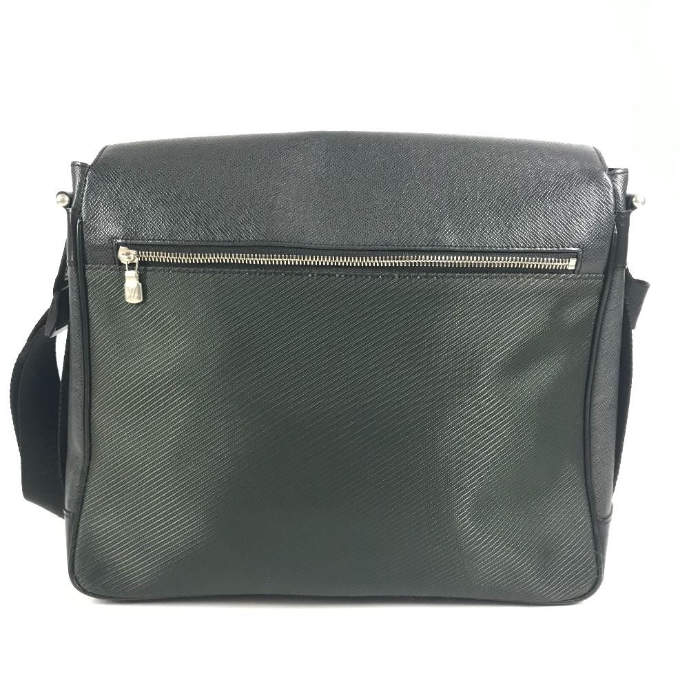 Louis Vuitton Shoulder Bag Victor Taiga Leather Black Khaki — view 2