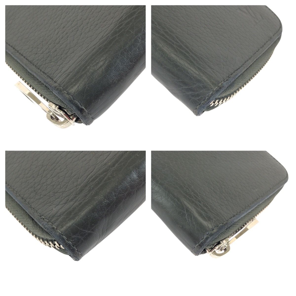 Louis Vuitton Taurillon Zippy Wallet Vertical Black Silver Leather — view 3