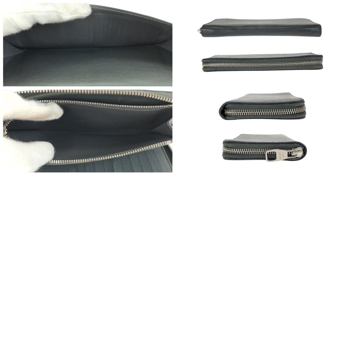 Louis Vuitton Taurillon Zippy Wallet Vertical Black Silver Leather — view 9