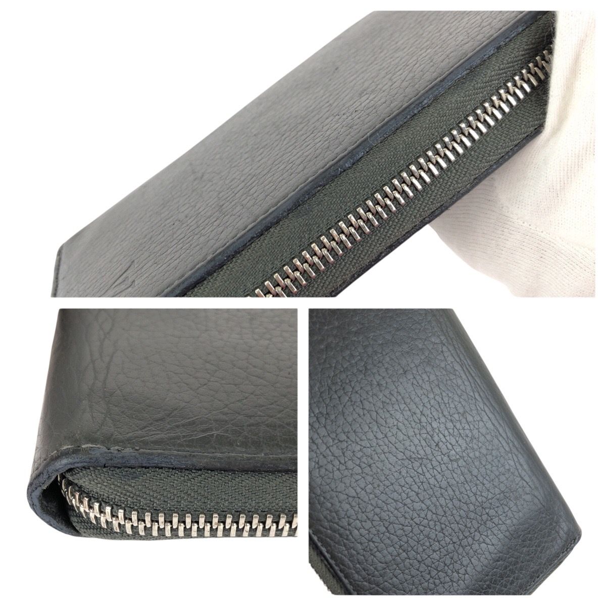 Louis Vuitton Taurillon Zippy Wallet Vertical Black Silver Leather — view 6