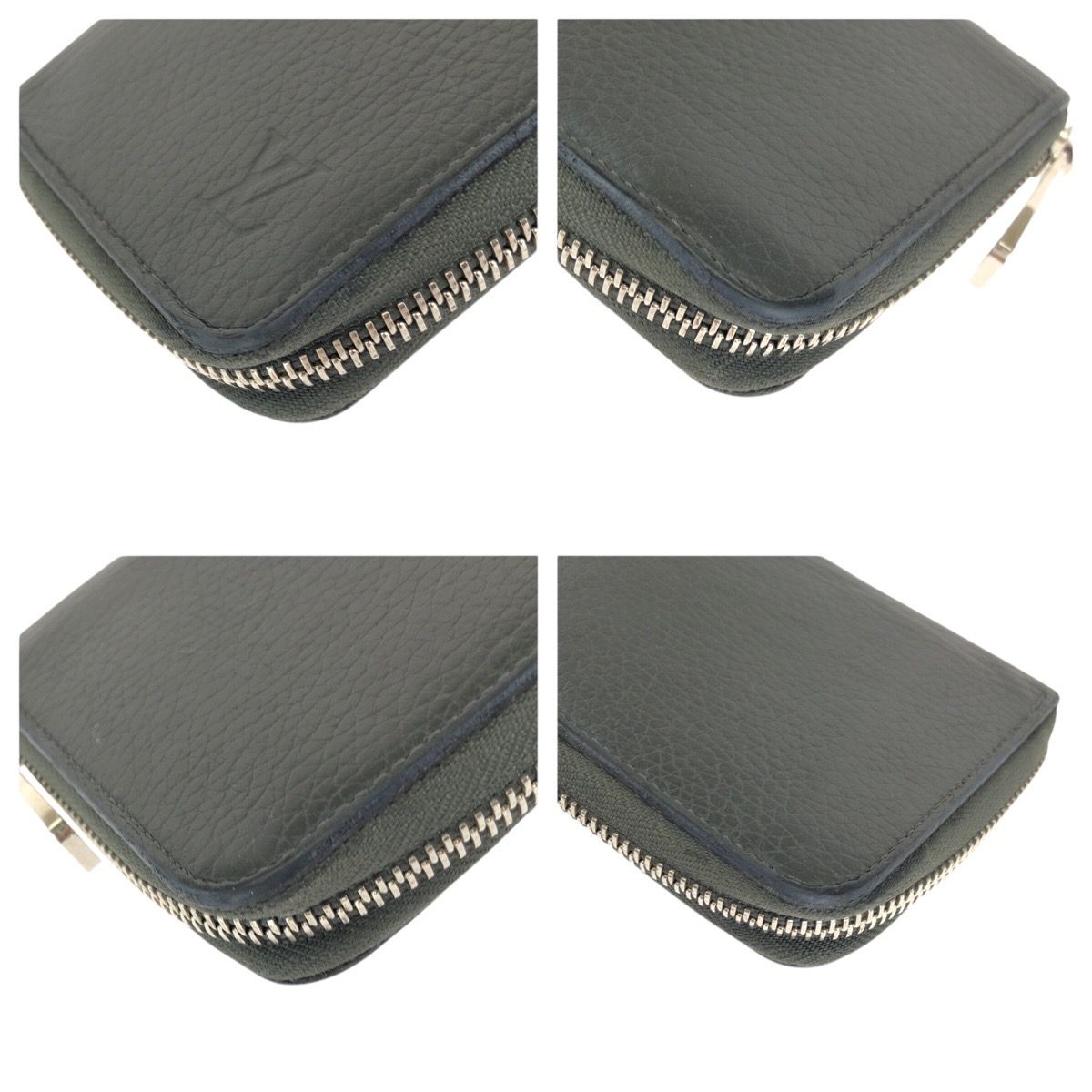 Louis Vuitton Taurillon Zippy Wallet Vertical Black Silver Leather — view 4