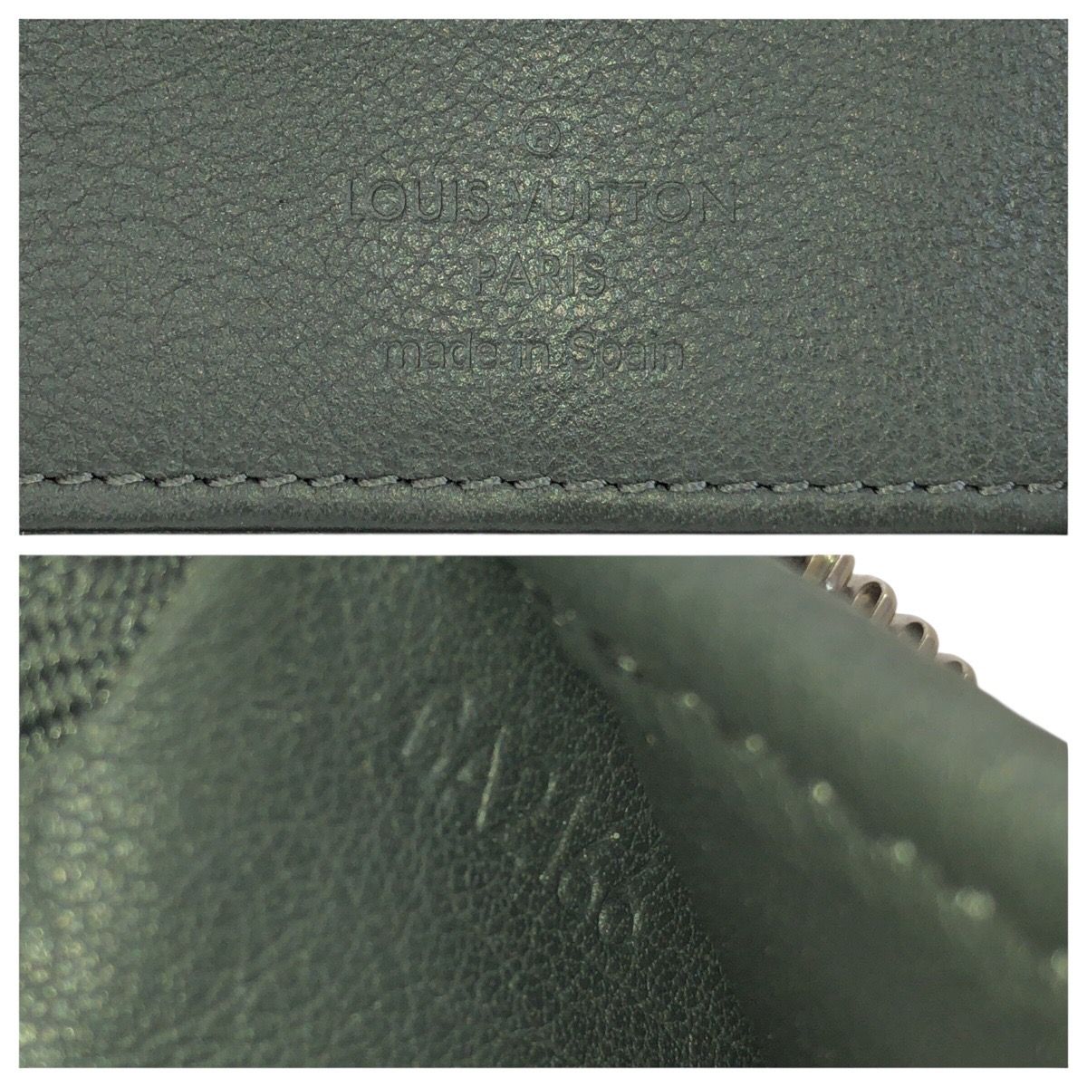 Louis Vuitton Taurillon Zippy Wallet Vertical Black Silver Leather — view 5