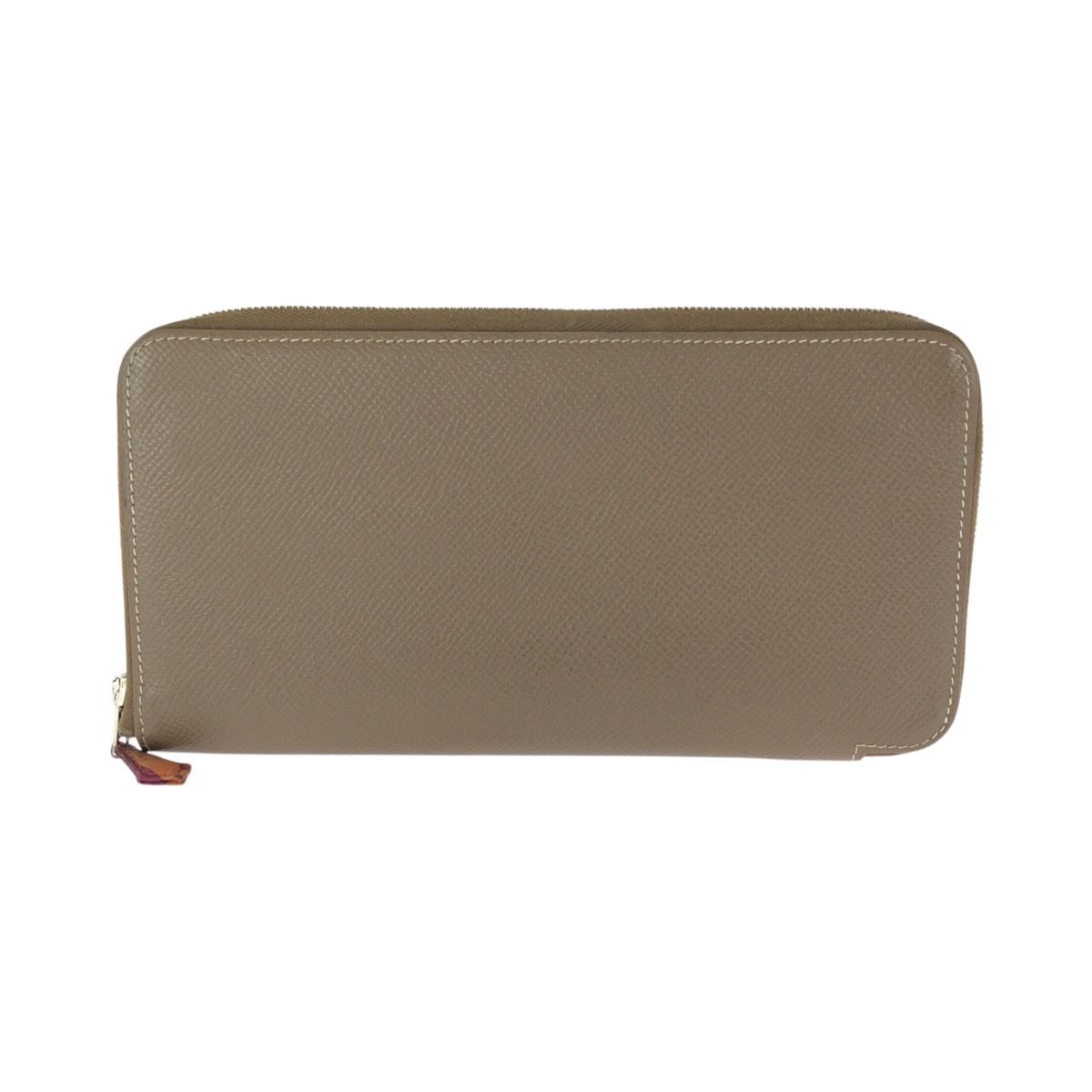 Hermes Azap Long Silk in Etoupe Beige Veau Wallet Zip Around — view 2