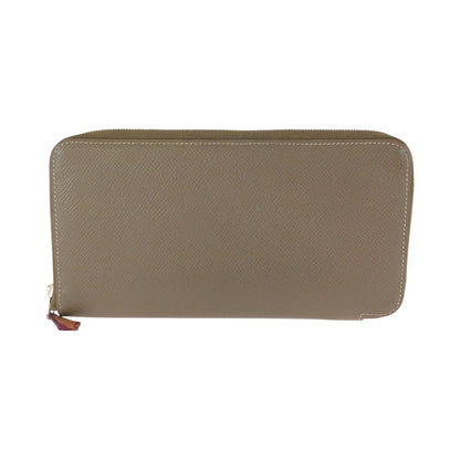 Hermes Azap Long Silk in Etoupe Beige Veau Wallet Zip Around — view 2