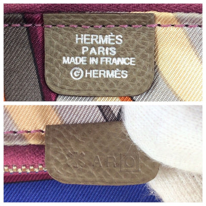 Hermes Azap Long Silk in Etoupe Beige Veau Wallet Zip Around — view 5