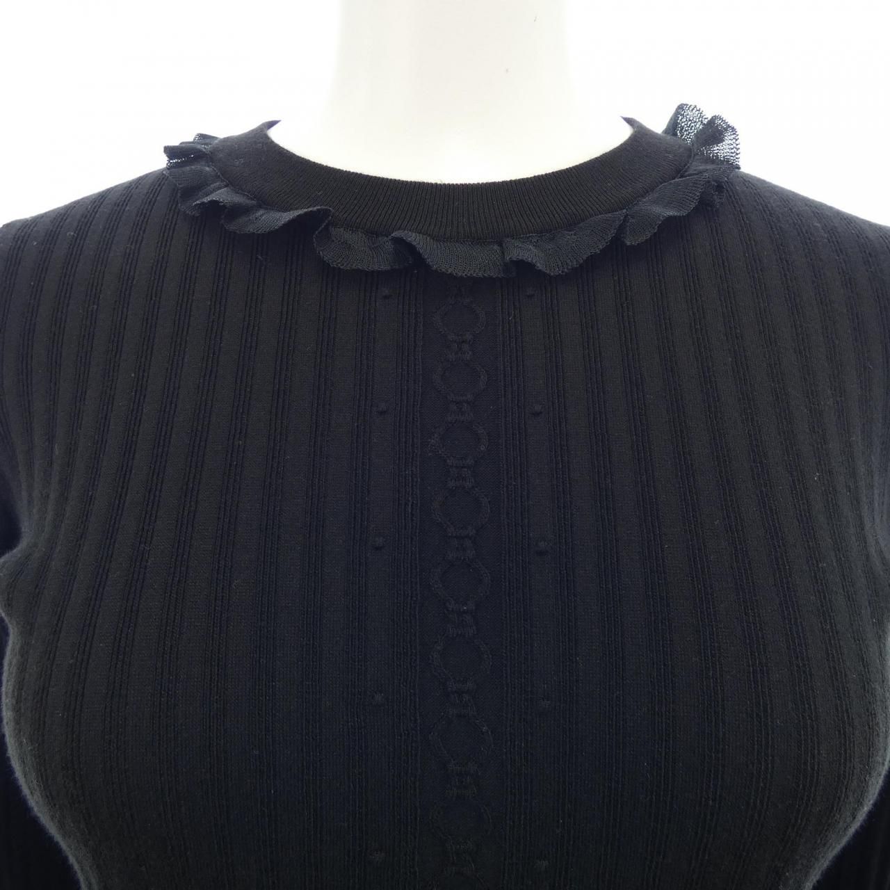 Hermes Knit Top Black 36 Translucency — view 5