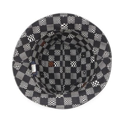 Louis Vuitton Hat Bonneted Damier Reversible Bucket Hat Cotton Black White