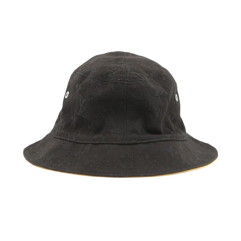 Louis Vuitton Hat Reversible Bucket Hat 58 Hat Black Yellow