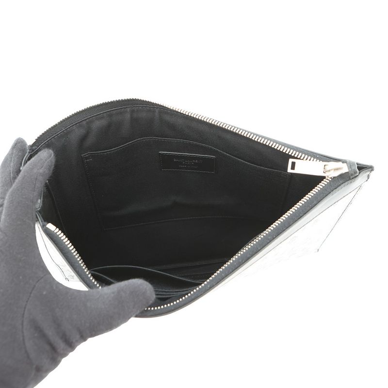 Saint Laurent Paris Clutch Robot Black Silver-black