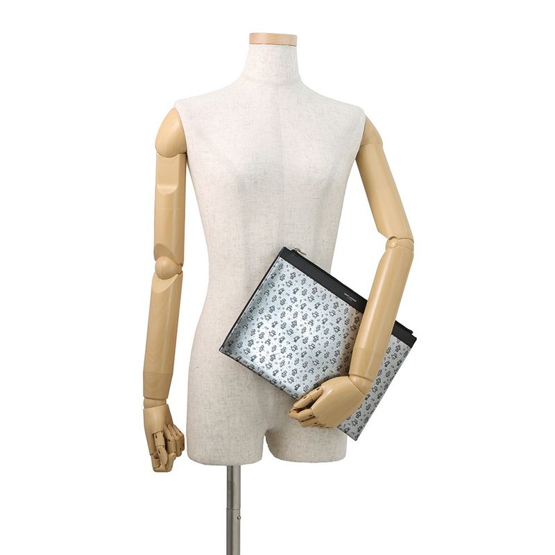 Saint Laurent Paris Clutch Robot Black Silver-black