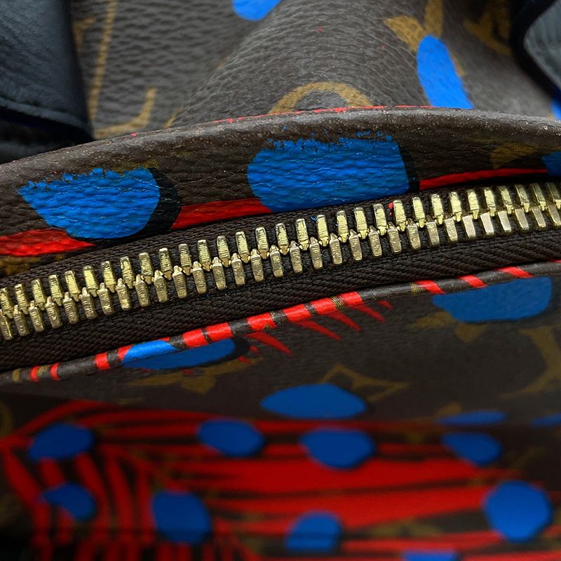 Louis Vuitton Backpack Monogram Jungle Dot Palm Spring PM Noir Black Red Blue