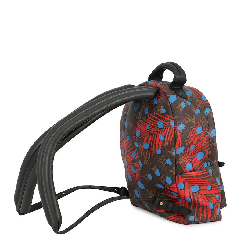 Louis Vuitton Backpack Monogram Jungle Dot Palm Spring PM Noir Black Red Blue