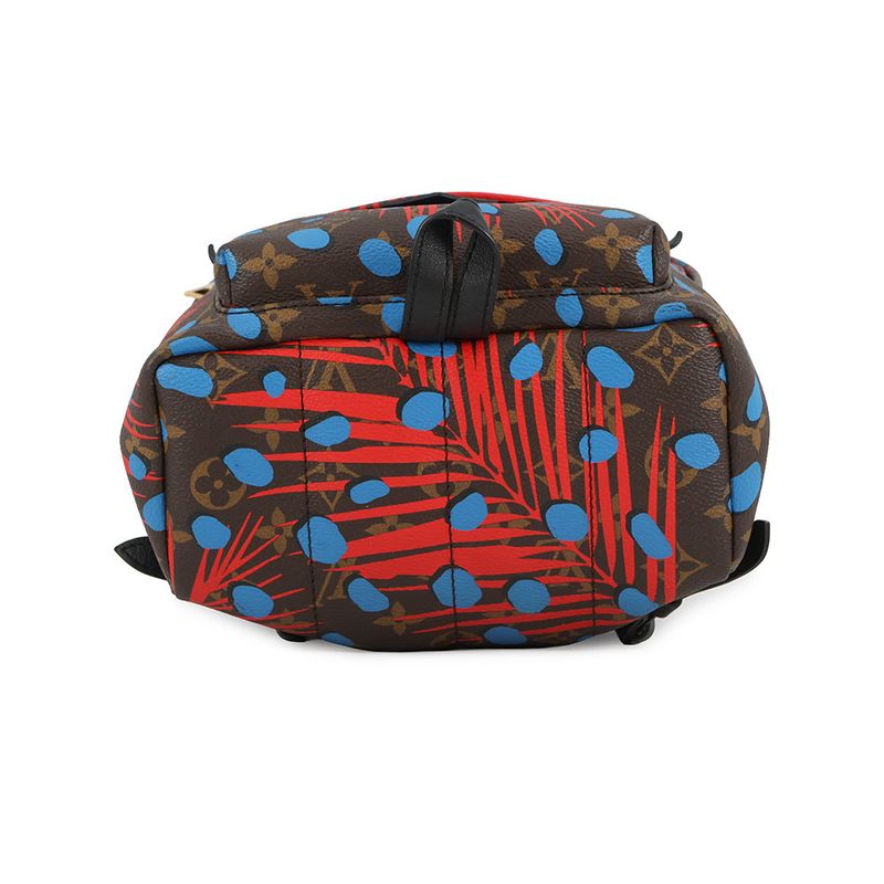 Louis Vuitton Backpack Monogram Jungle Dot Palm Spring PM Noir Black Red Blue