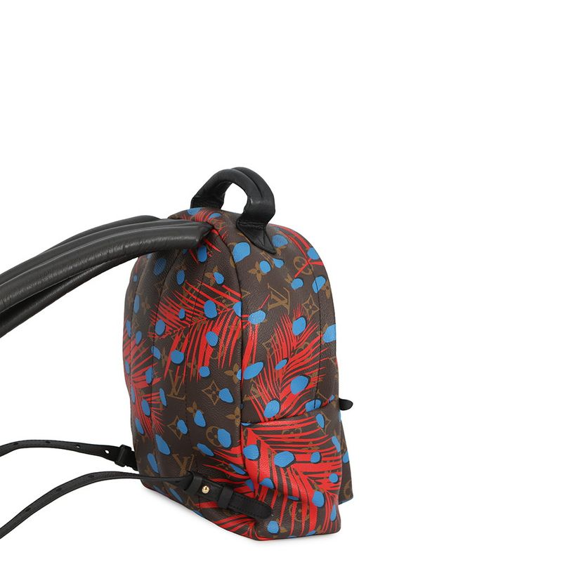 Louis Vuitton Backpack Monogram Jungle Dot Palm Spring PM Noir Black Red Blue