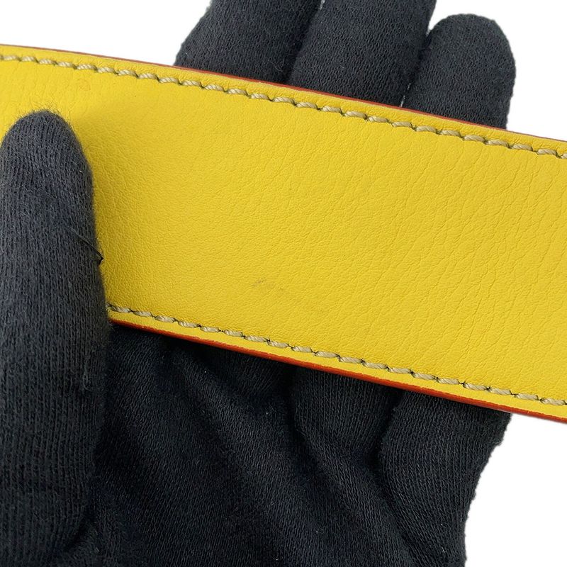 Fendi Shoulder Strap Leather Yellownavy