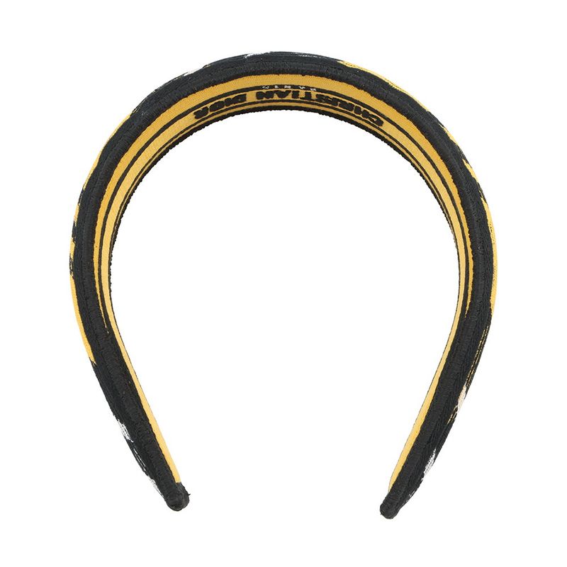 Dior Headband Check Hair Black Yellowblack