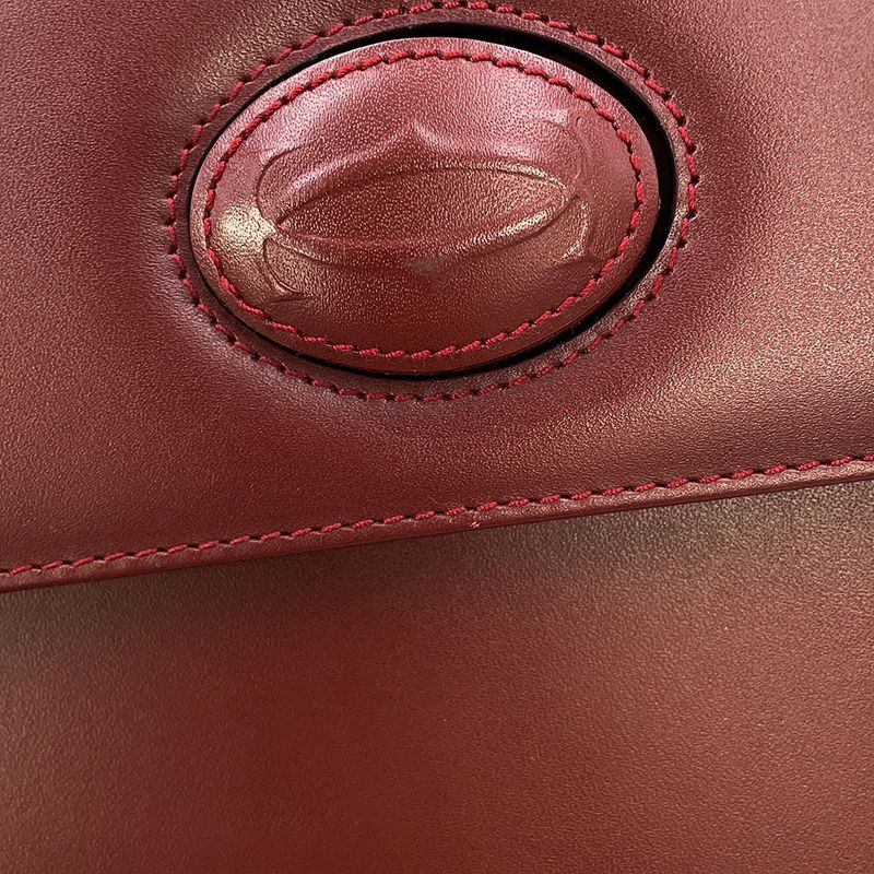 Cartier Handbag Must Leather Bordeaux