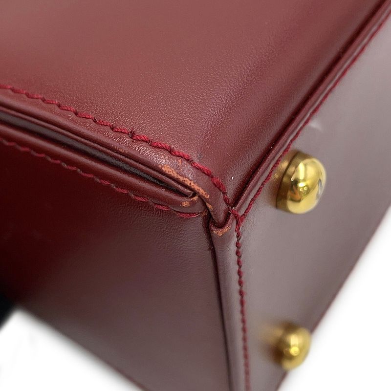 Cartier Handbag Must Leather Bordeaux