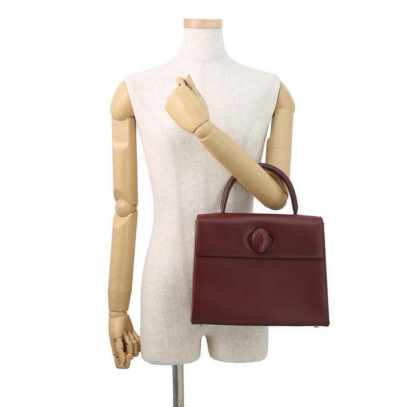 Cartier Handbag Must Leather Bordeaux