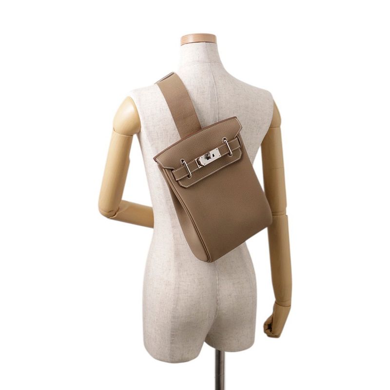 Hermes Belt Bag Kelly Hac a Dos PM Etoupe Silver Togo