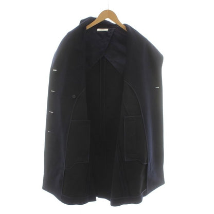 Celine Star Coat Long Length Wool 34 Navy 2