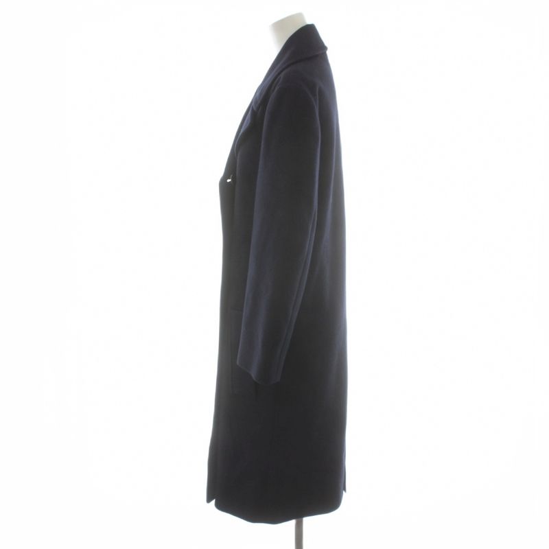 Celine Star Coat Long Length Wool 34 Navy 2