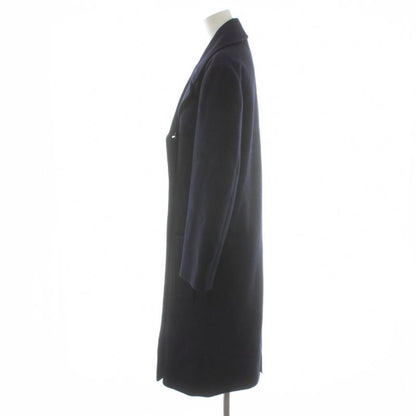 Celine Star Coat Long Length Wool 34 Navy 2
