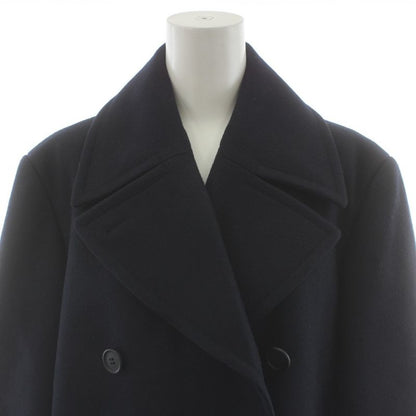 Celine Star Coat Long Length Wool 34 Navy 2