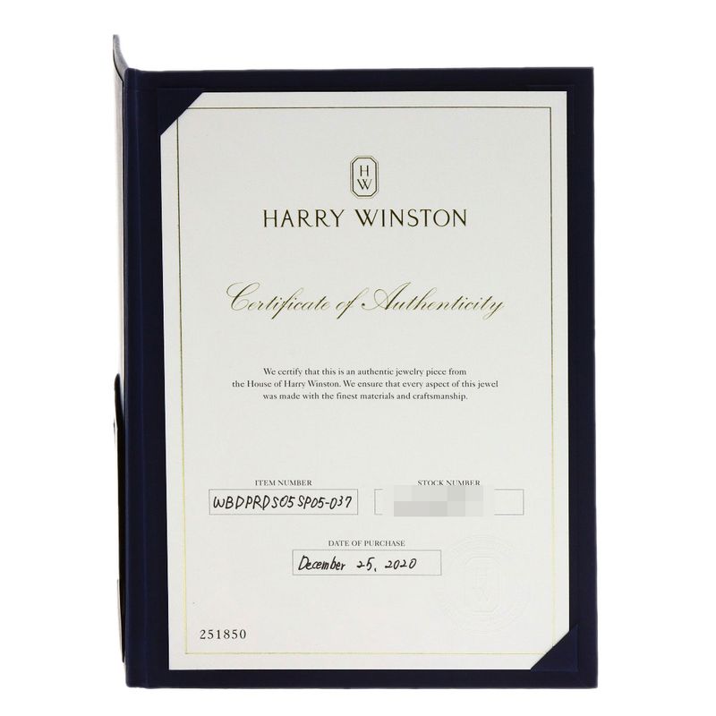 Harry Winston Round Cut Prong Set Full Diamond Ring