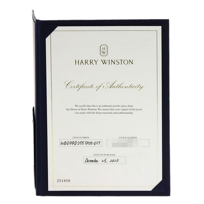 Harry Winston Round Cut Prong Set Full Diamond Ring