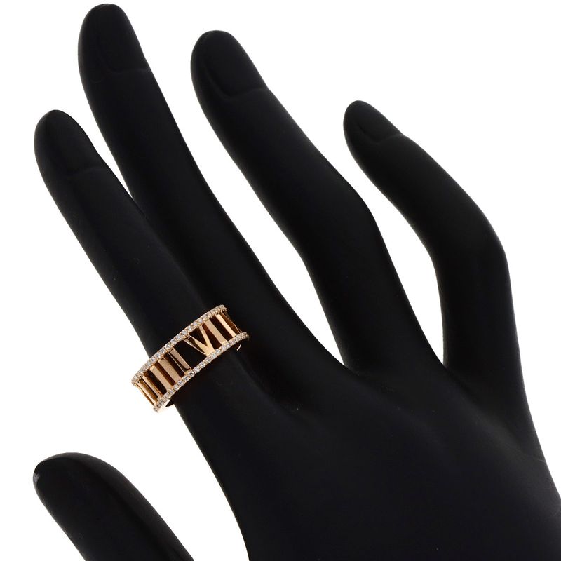 Tiffany & Co Atlas Open Diamond Ring 18K Pink Gold