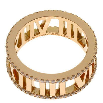 Tiffany & Co Atlas Open Diamond Ring 18K Pink Gold