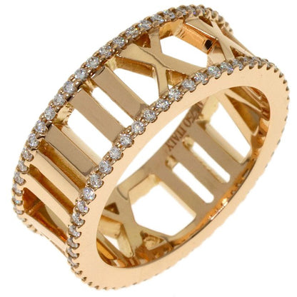 Tiffany & Co Atlas Open Diamond Ring 18K Pink Gold