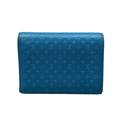 Louis Vuitton Trifold Wallet Nanogram Portefeuille Victorine Blue