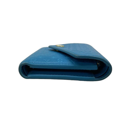 Louis Vuitton Trifold Wallet Nanogram Portefeuille Victorine Blue