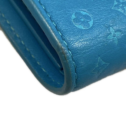 Louis Vuitton Trifold Wallet Nanogram Portefeuille Victorine Blue