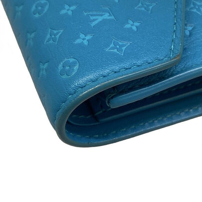 Louis Vuitton Trifold Wallet Nanogram Portefeuille Victorine Blue