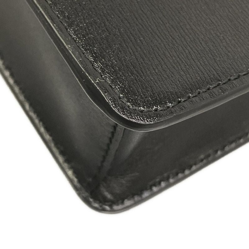 Prada Wallet Black Chain with Removable Strap Leather