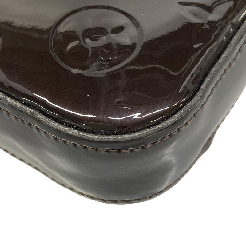 Louis Vuitton Wallet Monogram Vernis Pochette Felicie Amarante Leather