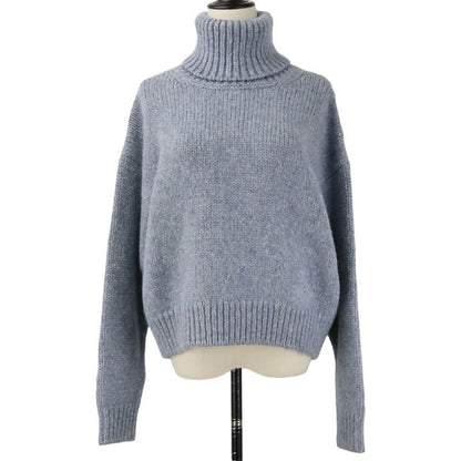 Celine Triomphe Turtle Knit Balki Sweater Blue Pastel