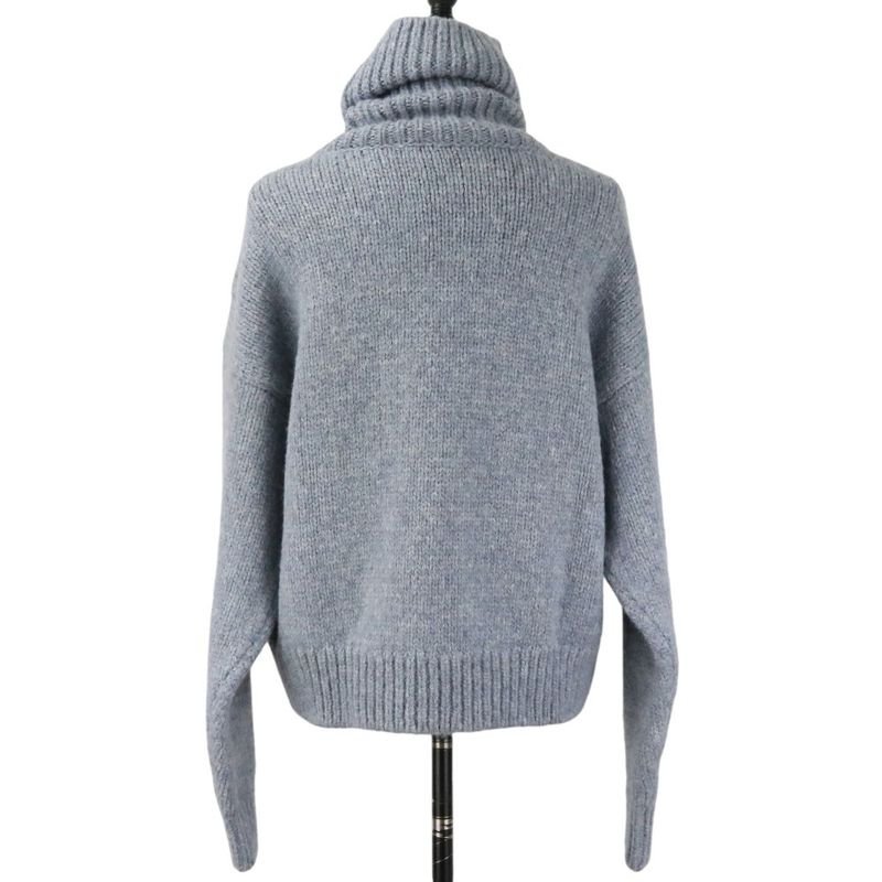Celine Triomphe Turtle Knit Balki Sweater Blue Pastel